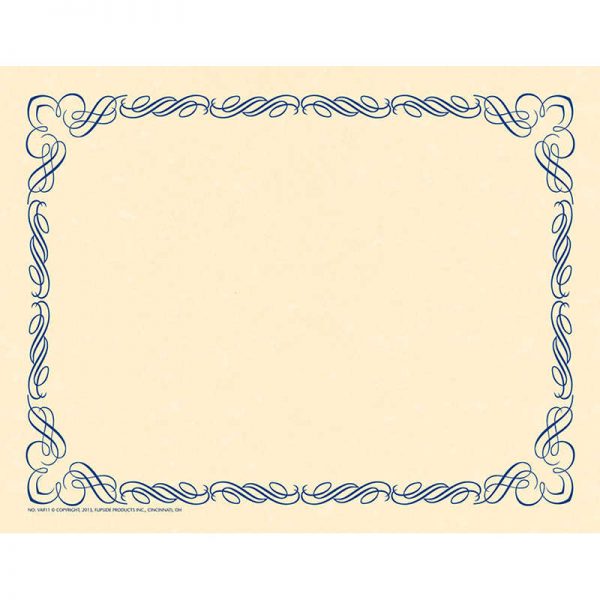 FLIPSIDE ARABESQUE BORDER PAPER BLUE H-VA911