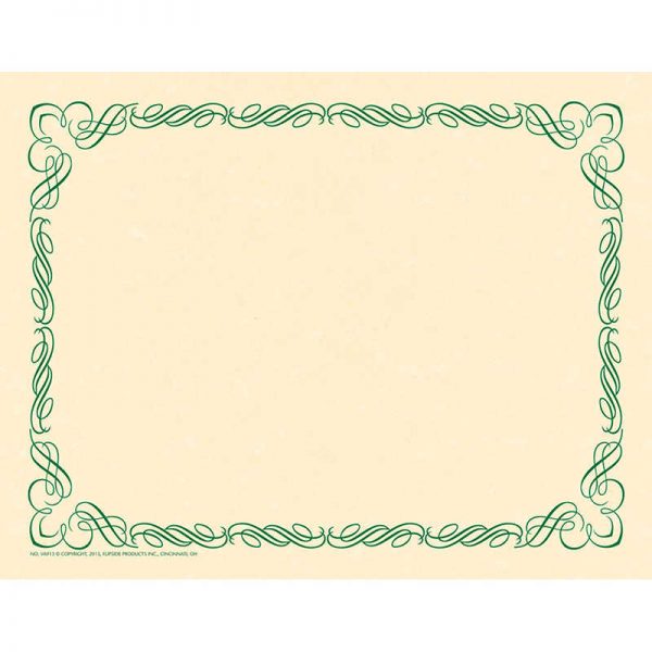FLIPSIDE ARABESQUE BORDER PAPER GREEN H-VA913
