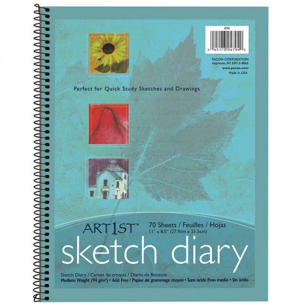 PACON CORPORATION ART1ST SKETCH DIARY 11 X 8 1/2 WHITE 50LB PAC4794