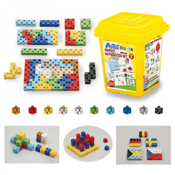 ARTEC EDUCATIONAL ARTEC BLOCKS 280 PIECE BUCKET PERFECT MATHEMATICS ATC152212