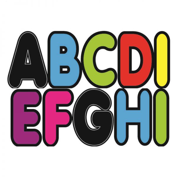 ASHLEY PRODUCTIONS ASSORTED COLORS 2-3/4IN DESIGNER MAGNETIC LETTERS ASH17012