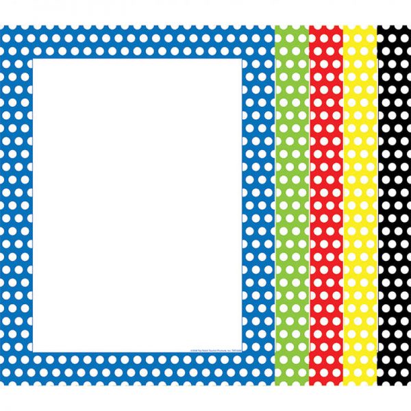 TOP NOTCH TEACHER PRODUCTS ASSORTED POLKA DOT COMPUTER PAPER TOP5506