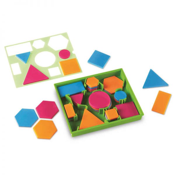 LEARNING RESOURCES ATTRIBUTE BLOCKS DESK SET BRIGHTS LER3555
