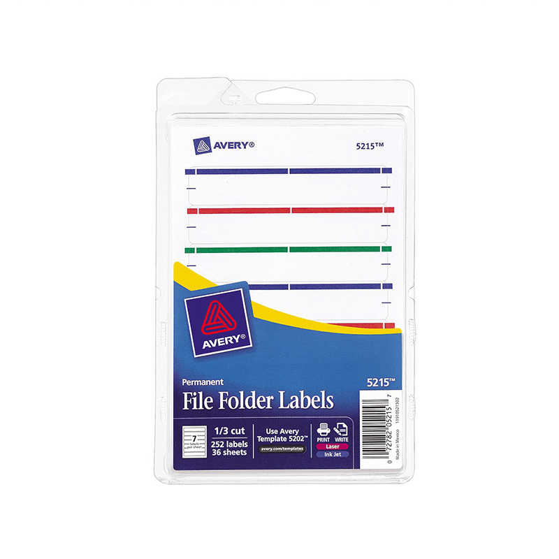 AVERY PRODUCTS CORP AVERY PRINT OR WRITE ASSORTED FILE FOLDER LABELS AVE05215