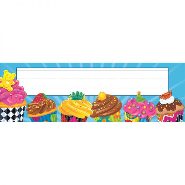 TREND ENTERPRISES INC. BAKE SHOP CUPCAKES DESK TOPPERS NAME PLATES T-69211