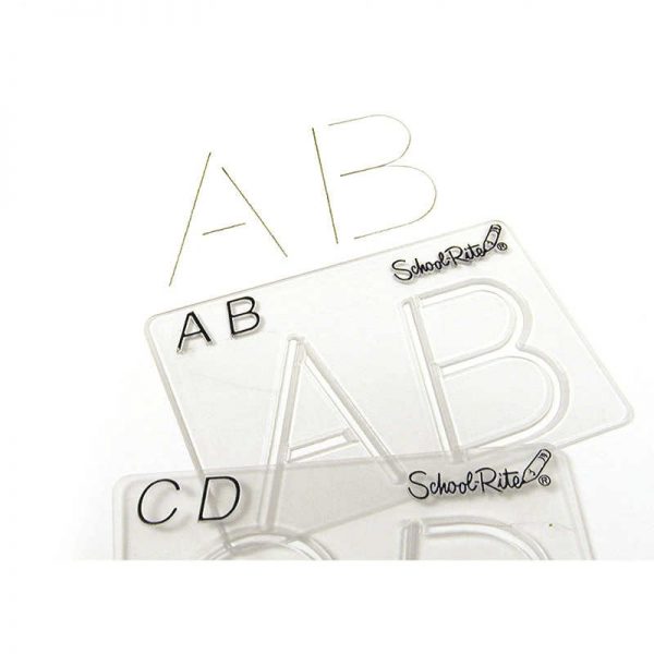 SCHOOL RITE BEGINNING ALPHABET TEMPLATES TRANSITIONAL UPPERCASE SR-028