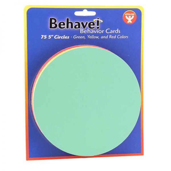 HYGLOSS PRODUCTS INC. BEHAVIOR CARDS 5IN CIRCLE CARDS 75 HYG45055