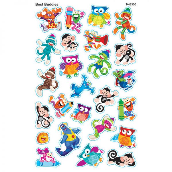 TREND ENTERPRISES INC. BEST BUDDIES SUPERSHAPES STICKERS LARGE T-46300