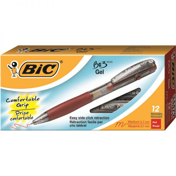 BIC USA INC BIC BU3 BALL PEN RED 12 PK BICRBU311RD