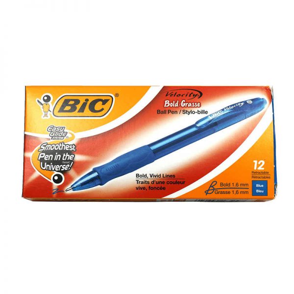 BIC USA INC BIC VELOCITY BOLD BALL PENS BLUE DZ BICVLGB11BE