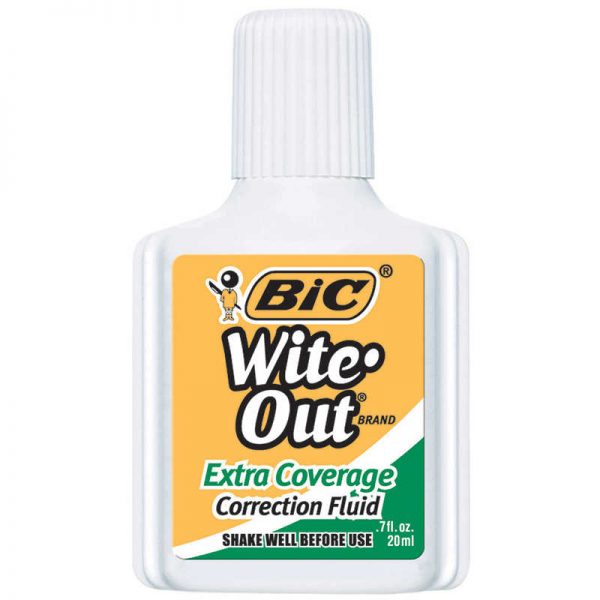 BIC USA INC Bic Wite Out Correction Fluid Extra Coverage BICWOFEC12