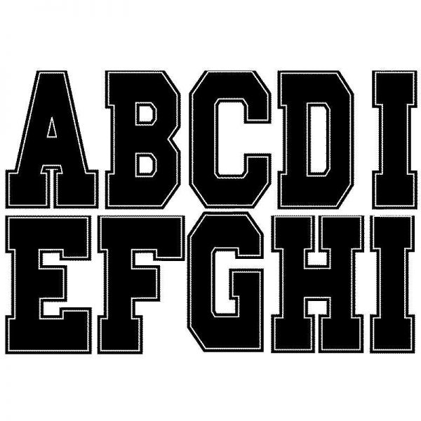 ASHLEY PRODUCTIONS BLACK ATHLETIC BLOCK 2-3/4IN DESIGNER MAGNETIC LETTERS ASH17017