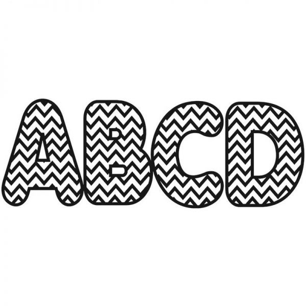 ASHLEY PRODUCTIONS BLACK CHEVRON 2-3/4 IN DESIGNER MAGNETIC LETTERS ASH10168