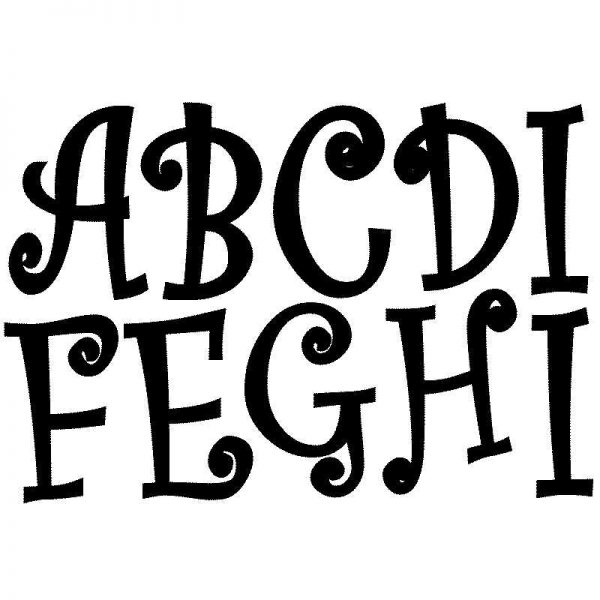 ASHLEY PRODUCTIONS BLACK CURLY 2-3/4IN DESIGNER MAGNETIC LETTERS ASH17010