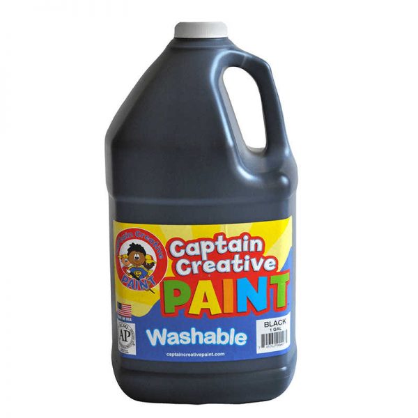 CAPTAIN CREATIVE BLACK GALLON WASHABLE PAINT BY CAPTAIN CREATIVE CCR9000G