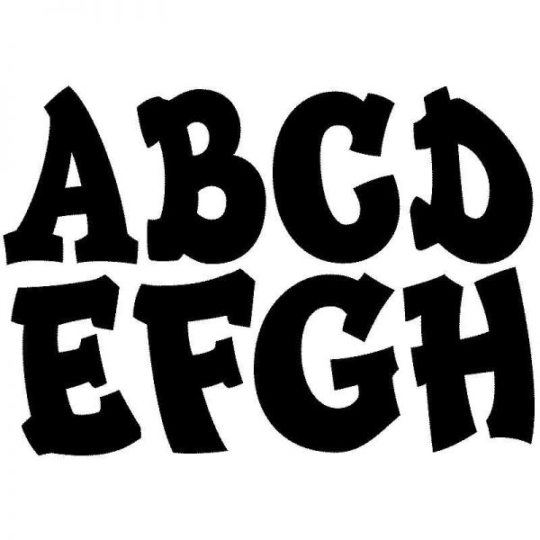 ASHLEY PRODUCTIONS BLACK MODERN HIP 2-3/4IN DESIGNER MAGNETIC LETTERS ASH17011