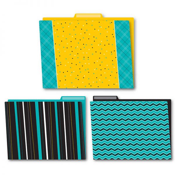 CARSON DELLOSA BLACK WHITE & BOLD FOLDERS 6PK CD-136005
