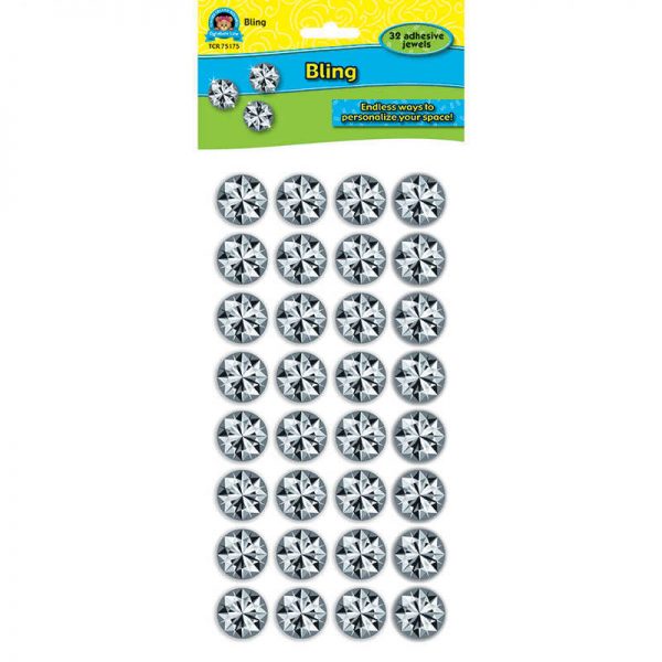 TEACHER CREATED RESOURCES BLING JEWELS ADHESIVE BLING 32PK TCR75175