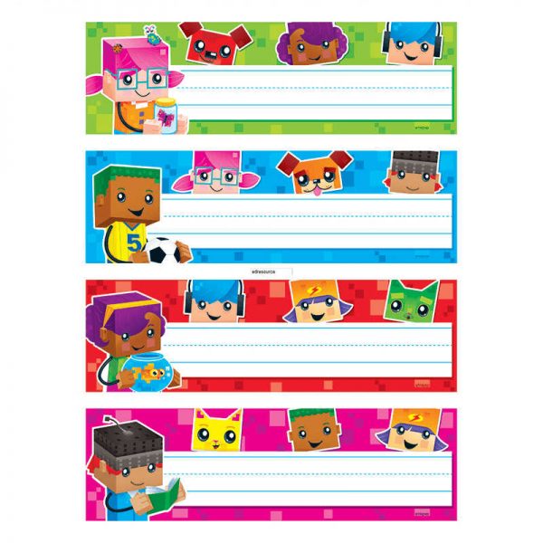TREND ENTERPRISES INC. BLOCKSTARS DESK TOPPERS NAME PLATES VARIETY PACK T-69954