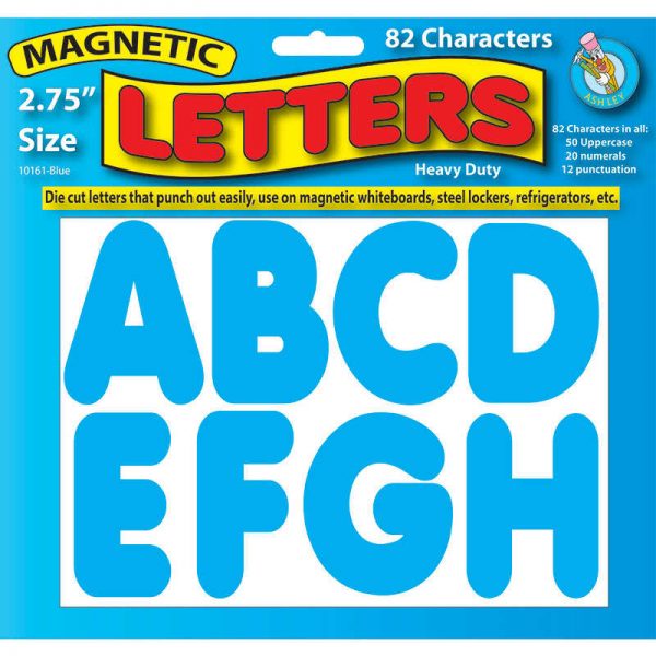 ASHLEY PRODUCTIONS BLUE 2-3/4 IN MAGNETIC LETTERS ASH10161