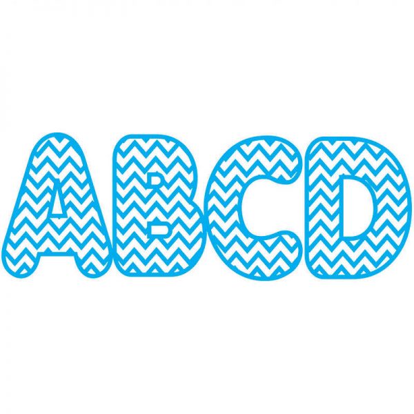 ASHLEY PRODUCTIONS BLUE CHEVRON 2-3/4 IN DESIGNER MAGNETIC LETTERS ASH10172