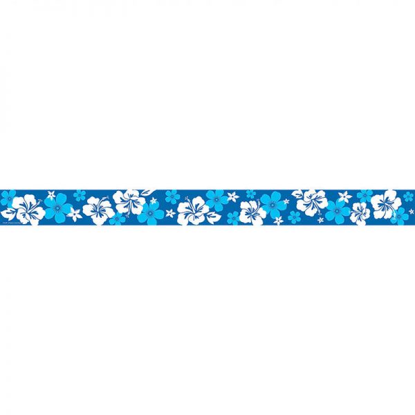 TEACHER CREATED RESOURCES BLUE HIBISCUS STRAIGHT BORDER TRIM TCR5357