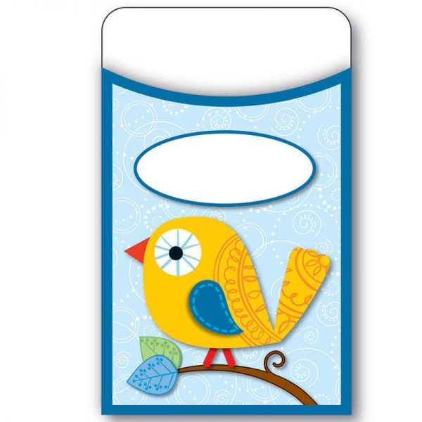 CARSON DELLOSA BOHO BIRDS LIBRARY POCKETS CD-121009