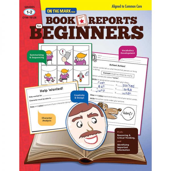 ON THE MARK PRESS BOOK REPORTS FOR BEGINNERS GRADE 1-2 OTM18128