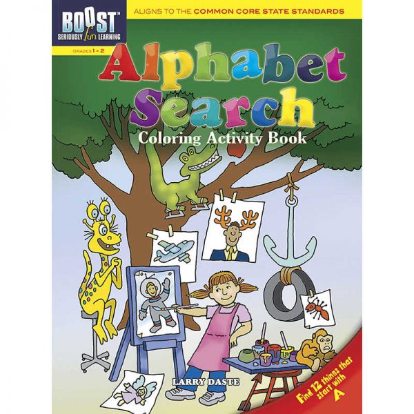 DOVER PUBLICATIONS BOOST ALPHABET SEARCH COLORING ACTIVITY BOOK GRADE 1-2 DP-494160