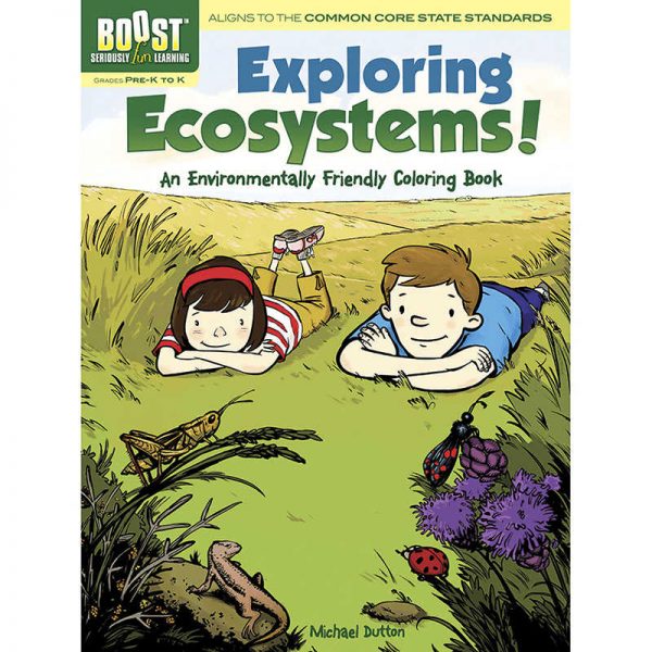DOVER PUBLICATIONS BOOST EXPLORING ECOSYSTEMS AN ENVIRONMENTALLY FRIENDLY COLORING DP-494055