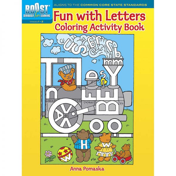 DOVER PUBLICATIONS BOOST FUN WITH LETTERS COLORING ACTIVITY BOOK GRADE 1-2 DP-494128