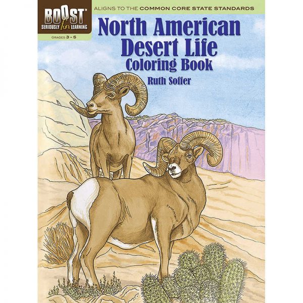 DOVER PUBLICATIONS BOOST NORTH AMERICAN DESERT LIFE COLORING BOOK DP-494365