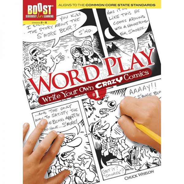 DOVER PUBLICATIONS BOOST WORD PLAY WRITE YOUR OWN CRAZY COMICS NO 1 DP-494411