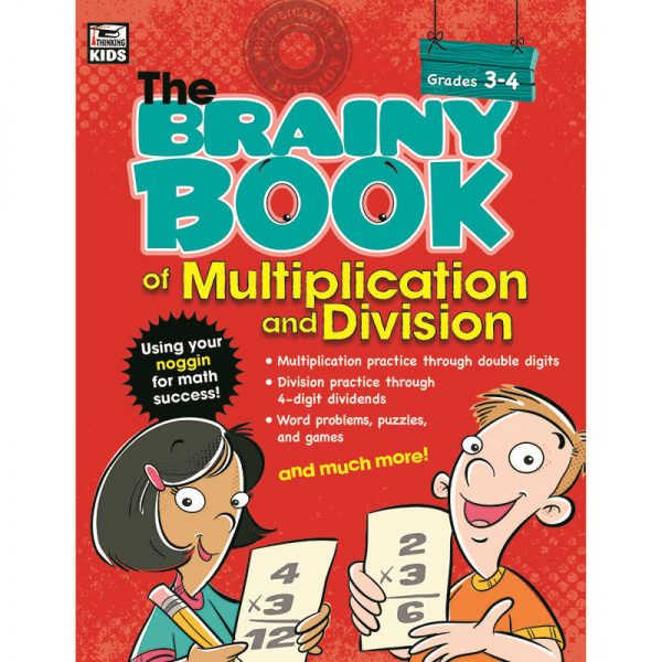 CARSON DELLOSA BRAINY BOOK OF MULTIPLICATION AND DIVISION GRADE 3-4 CD-704666