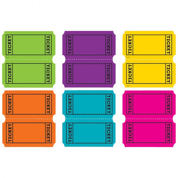 TEACHER CREATED RESOURCES BRIGHT COLORS TICKETS MINI ACCENTS TCR5794