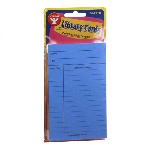 HYGLOSS PRODUCTS INC. BRIGHT LIBRARY CARDS 50CT ASST COLORS HYG61437
