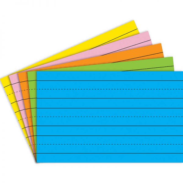 TOP NOTCH TEACHER PRODUCTS BRITE ASST 5X8 75CT PRIMARY RULED INDEX CARDS TOP3644