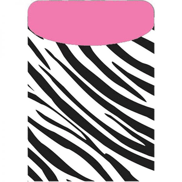 TOP NOTCH TEACHER PRODUCTS BRITE POCKETS ZEBRA PINK PEEL & STICK 25PK TOP6378