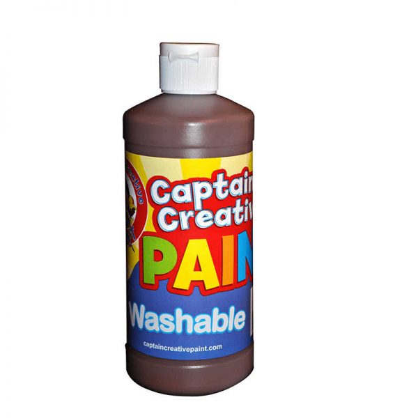 CAPTAIN CREATIVE BROWN 16OZ WASHABLE PAINT CAPTAIN CREATIVE CCR901516