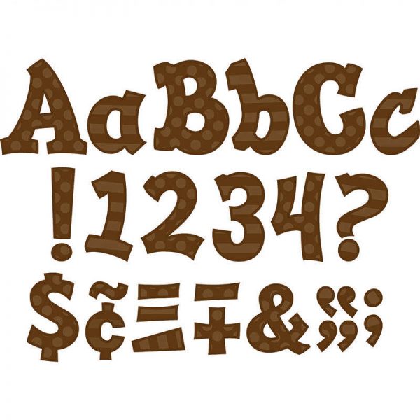 TEACHER CREATED RESOURCES BROWN 5IN SASSY FONT TCR75263
