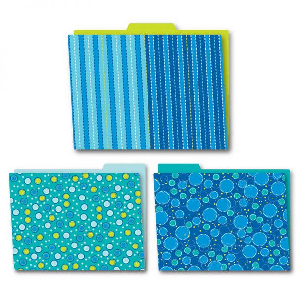 CARSON DELLOSA BUBBLY BLUES FOLDERS 6PK CD-136002