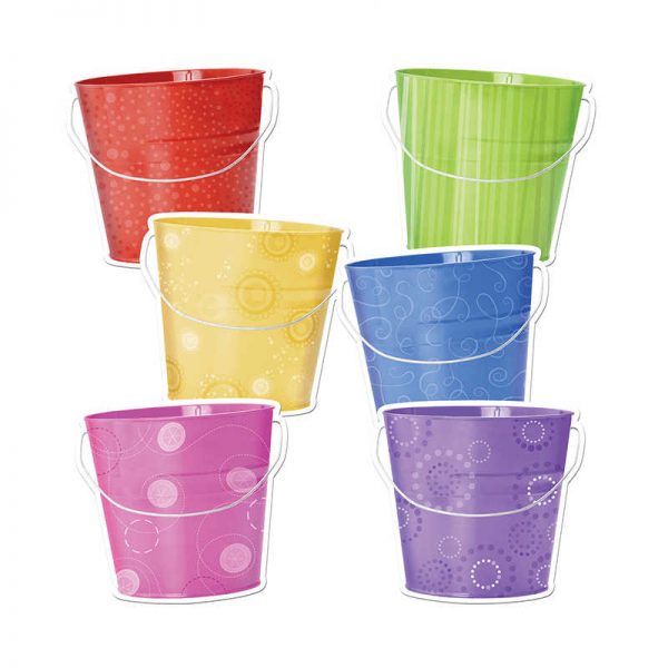 CREATIVE TEACHING PRESS BUCKETS 10IN DESIGNER CUT OUTS CTP5986