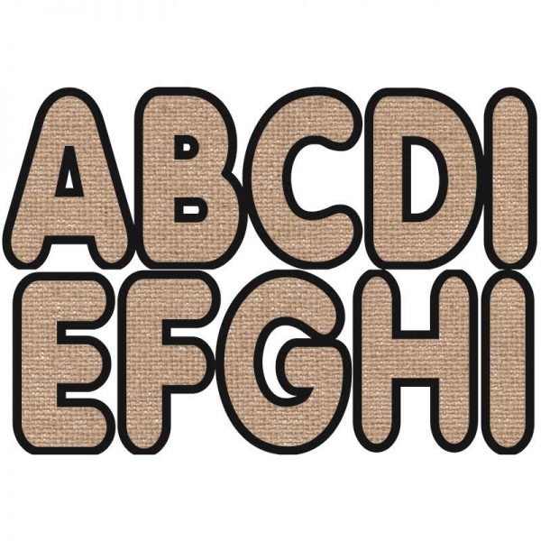 ASHLEY PRODUCTIONS BURLAP 2-3/4IN DESIGNER MAGNETIC LETTERS ASH17015