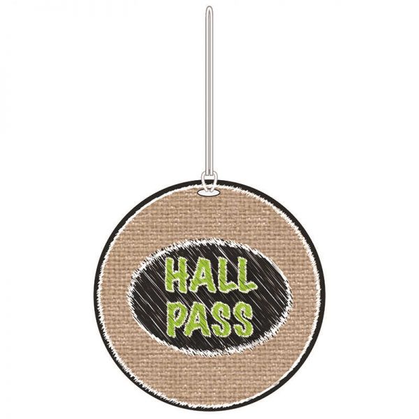 ASHLEY PRODUCTIONS BURLAP SCRIBBLE HALL PASS ASH10458