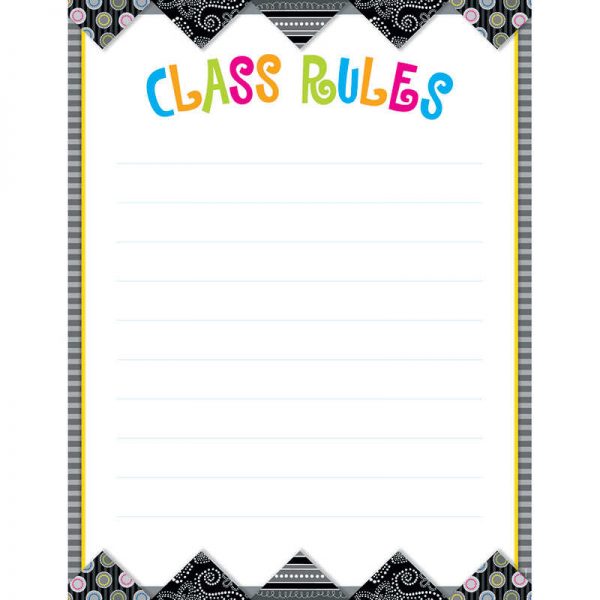 CREATIVE TEACHING PRESS BW COLLECTION RULES CHART CTP1006