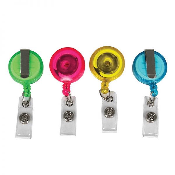 C-LINE PRODUCTS INC C LINE 4 PK TRANSLUCENT COLORS RETRACTING ID CARD REEL CLI89210