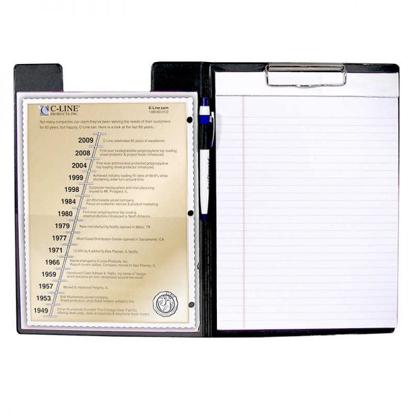 C-LINE PRODUCTS INC C LINE CLIPBOARD FOLDER BLACK CLI30601