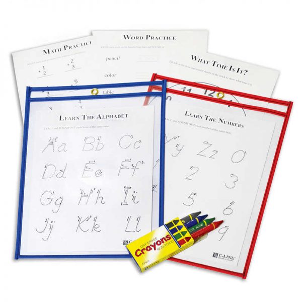 C-LINE PRODUCTS INC C LINE REUSABLE DRY ERASE POCKET KIT CLI40600