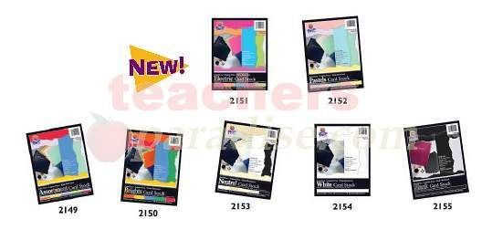 PACON CORPORATION Card Stock Assort 10 Colors 8.5 In X 11 In 100 Ct PAC2149