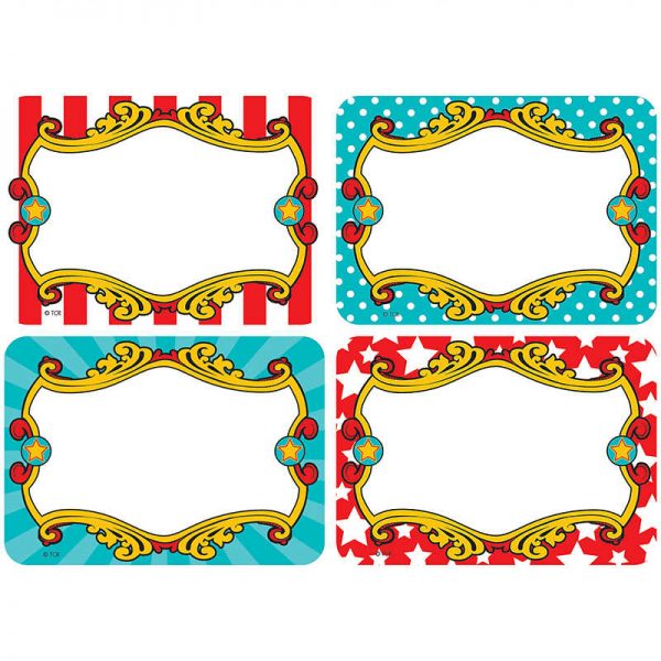 TEACHER CREATED RESOURCES CARNIVAL NAME TAGS LABELS MUTLIPACK TCR5709